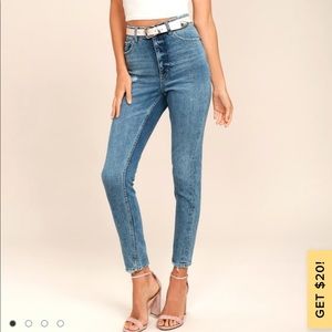 Cheap Monday high waisted distressed jeans